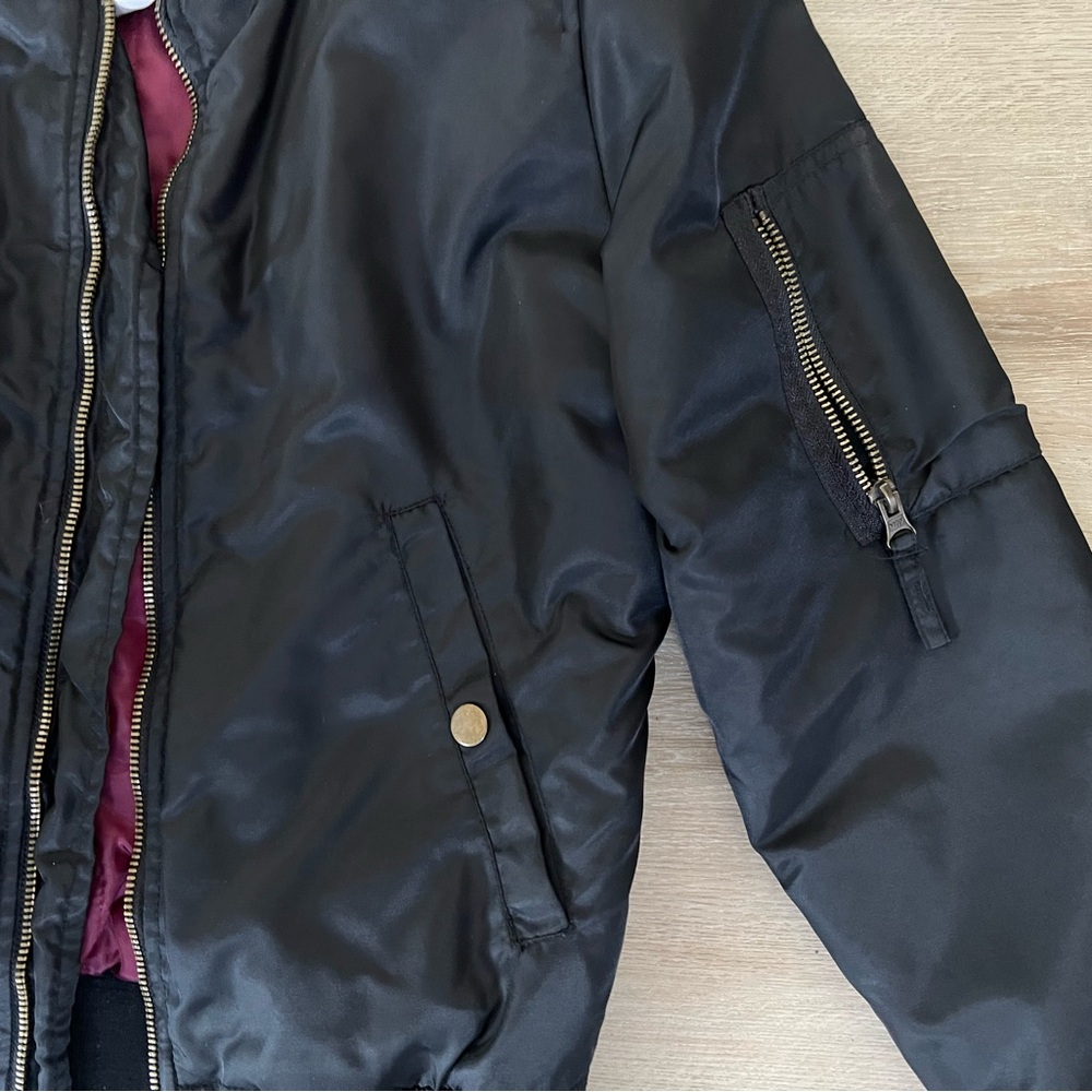 American Rag Black Bomber Women's Jacket - Picture 3 of 5